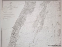 Load image into Gallery viewer, close-up detail of antique black and white chart of the western portion of Penobscot Bay. Genuine-Antique-Nautical-Chart-West-Penobscot-Bay-Maine-1904-US-Coast-and-Geodetic-Survey-Maps-Of-Antiquity