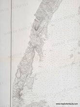 Load image into Gallery viewer, close-up detail of antique black and white chart of the western portion of Penobscot Bay. Genuine-Antique-Nautical-Chart-West-Penobscot-Bay-Maine-1904-US-Coast-and-Geodetic-Survey-Maps-Of-Antiquity