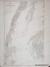 Load image into Gallery viewer, antique black and white chart of the western portion of Penobscot Bay. Genuine-Antique-Nautical-Chart-West-Penobscot-Bay-Maine-1904-US-Coast-and-Geodetic-Survey-Maps-Of-Antiquity