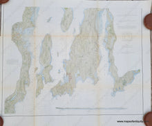 Load image into Gallery viewer, Genuine-Antique-Coast-Survey-Chart-Untitled-Narragansett-Bay-southern-half--1873-USCS-Maps-Of-Antiquity