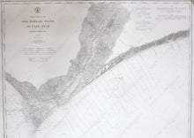 Load image into Gallery viewer, 1909 - North Carolina Old Topsail Inlet To Cape Fear Antique Chart Genuine Nautical