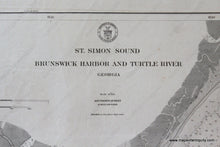 Load image into Gallery viewer, Genuine-Antique-Nautical-Chart-St-Simon-Sound-Brunswick-Harbor-and-Turtle-River--1915-U-S-Coast-and-Geodetic-Survey---Maps-Of-Antiquity