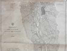 Load image into Gallery viewer, 1911 - North Carolina Cape Fear River From Reeves Point To Wilmington Antique Chart Genuine Nautical