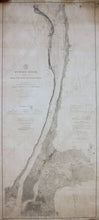 Load image into Gallery viewer, Genuine-Antique-Nautical-Chart-Hudson-River-from-New-York-to-Haverstraw--1879-U-S-Coast-Survey--Maps-Of-Antiquity