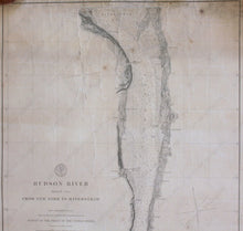 Load image into Gallery viewer, 1879 - New York Hudson River From To Haverstraw Antique Chart Genuine Nautical