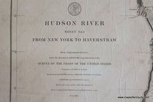 Load image into Gallery viewer, Genuine-Antique-Nautical-Chart-Hudson-River-from-New-York-to-Haverstraw--1879-U-S-Coast-Survey--Maps-Of-Antiquity