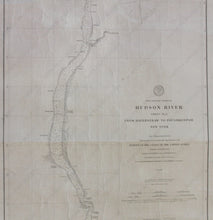 Load image into Gallery viewer, 1878 - New York Hudson River From Haverstraw To Poughkeepsie Antique Chart Genuine Nautical