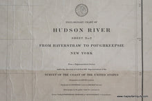 Load image into Gallery viewer, Genuine-Antique-Nautical-Chart-Hudson-River-from-Haverstraw-to-Poughkeepsie-1878-U-S-Coast-Survey--Maps-Of-Antiquity