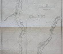 Load image into Gallery viewer, 1878 - New York Hudson River From Poughkeepsie To City Antique Chart Genuine Nautical