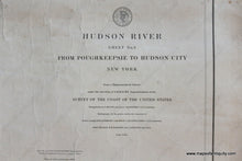 Load image into Gallery viewer, Genuine-Antique-Nautical-Chart-Hudson-River-from-Poughkeepsie-to-Hudson-City--1878-U-S-Coast-Survey--Maps-Of-Antiquity