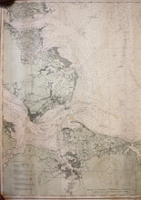 Load image into Gallery viewer, 1911 - Chesapeake Bay Entrance Antique Chart Genuine Nautical