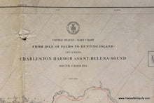 Load image into Gallery viewer, Genuine-Antique-Nautical-Chart-From-Isle-of-Palms-to-Hunting-Island-including-Charleston-Harbor-and-St-Helena-Sound--1914-U-S-Coast-and-Geodetic-Survey---Maps-Of-Antiquity