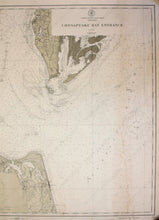 Load image into Gallery viewer, 1911 - Chesapeake Bay Entrance Antique Chart Genuine Nautical