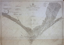 Load image into Gallery viewer, 1911 - North Carolina Old Topsail Inlet To Shallotte Including Cape Fear Antique Chart Genuine