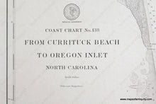 Load image into Gallery viewer, Genuine-Antique-Nautical-Chart-From-Currituck-Beach-to-Oregon-Inlet--1909-U-S-Coast-and-Geodetic-Survey--Maps-Of-Antiquity