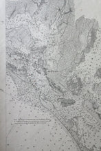 Load image into Gallery viewer, 1909 - North Carolina Ocracoke Inlet To Beaufort Including Core Sound Antique Chart Genuine Nautical