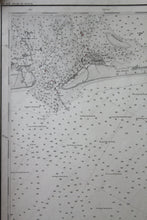 Load image into Gallery viewer, 1910 - North Carolina Cape Hatteras To Ocracoke Inlet Antique Chart Genuine Nautical