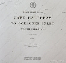 Load image into Gallery viewer, Genuine-Antique-Nautical-Chart-Cape-Hatteras-to-Ocracoke-Inlet-1910-U-S-Coast-and-Geodetic-Survey--Maps-Of-Antiquity