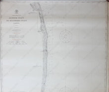 Load image into Gallery viewer, 1911 - Florida Jupiter Inlet To Hillsboro Antique Chart Genuine Nautical