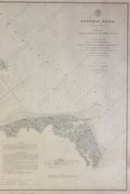 Load image into Gallery viewer, 1883 - Potomac River Sheet 1- From Entrance To Piney Point Antique Chart Genuine Nautical