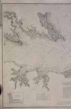 Load image into Gallery viewer, 1883 - Potomac River Sheet 1- From Entrance To Piney Point Antique Chart Genuine Nautical