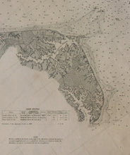 Load image into Gallery viewer, 1883 - Potomac River Sheet 1- From Entrance To Piney Point Antique Chart Genuine Nautical
