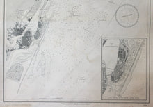 Load image into Gallery viewer, 1887 - East Coast Of Brazil Roadstead Pernambuco Antique Chart Genuine Nautical