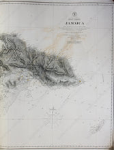 Load image into Gallery viewer, 1877 - Jamaica Antique Chart Genuine Nautical