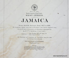Load image into Gallery viewer, Genuine-Antique-Nautical-Chart-Jamaica--1877-U-S-Navy-Hydrographic-Office-Maps-Of-Antiquity