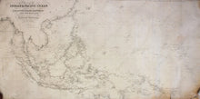 Load image into Gallery viewer, Genuine-Antique-Nautical-Chart-Indian-&-Pacific-Ocean-Calcutta-to-China-Australia-and-New-Zealand--1844-Honble-East-India-Company-John-Walker-Maps-Of-Antiquity