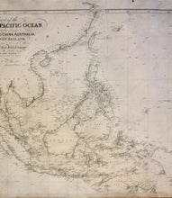 Load image into Gallery viewer, 1844 - Indian & Pacific Ocean Calcutta To China Australia And New Zealand Antique Chart Genuine