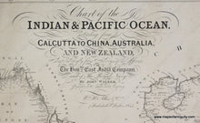 Load image into Gallery viewer, Genuine-Antique-Nautical-Chart-Indian-&-Pacific-Ocean-Calcutta-to-China-Australia-and-New-Zealand--1844-Honble-East-India-Company-John-Walker-Maps-Of-Antiquity