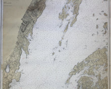 Load image into Gallery viewer, 1917 - West Penobscott Bay Antique Chart Genuine Nautical