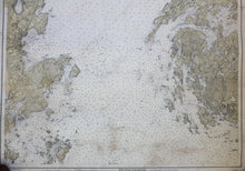 Load image into Gallery viewer, 1917 - West Penobscott Bay Antique Chart Genuine Nautical