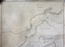 Load image into Gallery viewer, 1864 - Philippines Port Ilo Antique Chart Genuine Nautical