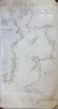 Load image into Gallery viewer, Genuine-Antique-Nautical-Chart-The-Irish-Channel--1847-J-&-C-Walker--Maps-Of-Antiquity
