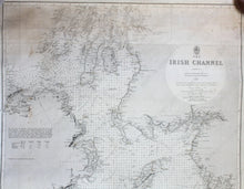 Load image into Gallery viewer, 1847 - The Irish Channel Antique Chart Genuine Nautical
