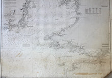 Load image into Gallery viewer, 1847 - The Irish Channel Antique Chart Genuine Nautical