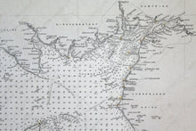 Load image into Gallery viewer, 1847 - The Irish Channel Antique Chart Genuine Nautical