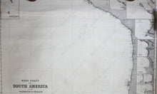 Load image into Gallery viewer, 1874 - West Coast Of South America From Valparaiso To Truxillo Antique Chart Genuine Nautical