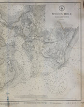 Load image into Gallery viewer, 1917 - Woods Hole Antique Chart Genuine Nautical