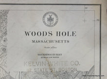 Load image into Gallery viewer, Genuine-Antique-Nautical-Chart-Woods-Hole--1917-U-S-Coast-and-Geodetic-Survey--Maps-Of-Antiquity