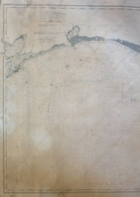 Load image into Gallery viewer, 1905 - Gulf Coast Atchafalaya Bay To Galveston Antique Chart Genuine Nautical