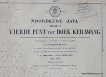 Load image into Gallery viewer, Genuine-Antique-Nautical-Chart-Noordkust-Java-Vierde-Punt-tot-Hoek-Kerawang-1887-C-A-Huskes-Maps-Of-Antiquity