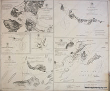 Load image into Gallery viewer, Genuine-Antique-Nautical-Chart-Alaskan-Harbors-&-Islands--1891-U-S-Coast-and-Geodetic-Survey--Maps-Of-Antiquity
