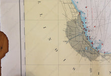 Load image into Gallery viewer, 1950 - Lake Michigan Antique Chart Genuine Nautical