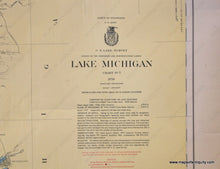 Load image into Gallery viewer, Genuine-Antique-Nautical-Chart-Lake-Michigan--1950-U-S-Lake-Survey--Maps-Of-Antiquity