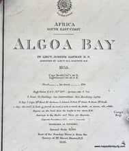 Load image into Gallery viewer, Genuine-Antique-Nautical-Chart-Algoa-Bay--1869-J-&-C-Walker--Maps-Of-Antiquity