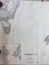 Load image into Gallery viewer, 1872 - Western Pacific Antique Chart Genuine Nautical