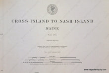 Load image into Gallery viewer, Genuine-Antique-Nautical-Chart-Cross-Island-to-Nash-Island--1891-U-S-Coast-and-Geodetic-Survey--Maps-Of-Antiquity